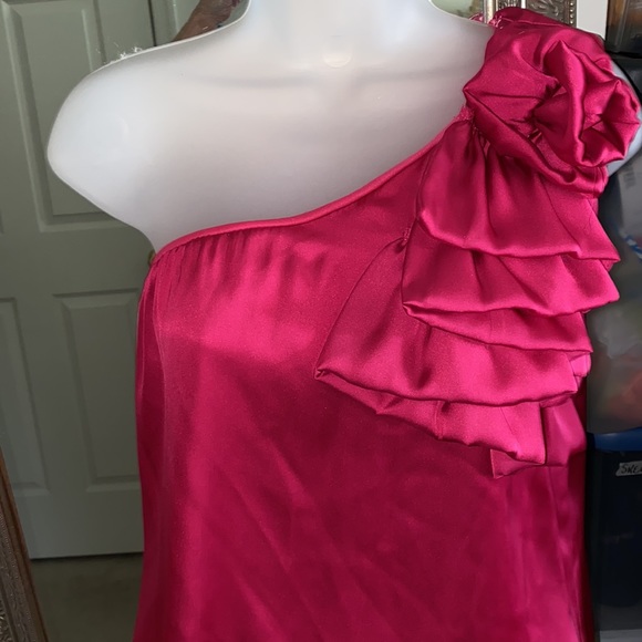 Jewel Tone Top Blouse ruffle one shoulder blouse - Picture 6 of 10